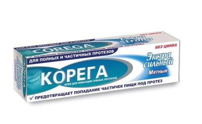 Крем для фиксации зубных протезов Corega Extra Strong Mint (Экстра сильный мятный) 70г №1