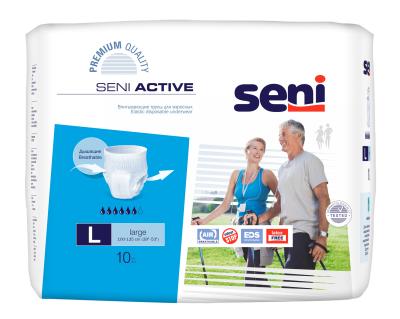 Трусики  впитывающие для взрослых Seni Active large талия 100-135 см упаковка №10
