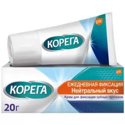 Крем для фиксации зубных протезов Corega Neutral Taste (Нейтральный вкус)  20г  №1