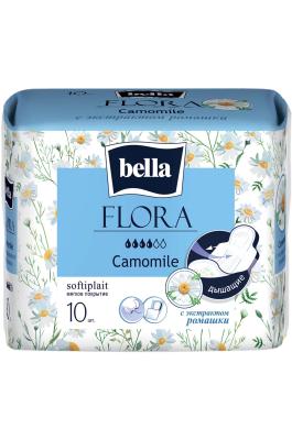 Bella Flora Прокладки женские гигиенические впитывающие Camomile с экстрактом ромашки упаковка №10