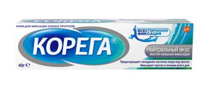 Крем для фиксации зубных протезов Corega Neutral Taste (Нейтральный вкус)  40г №1