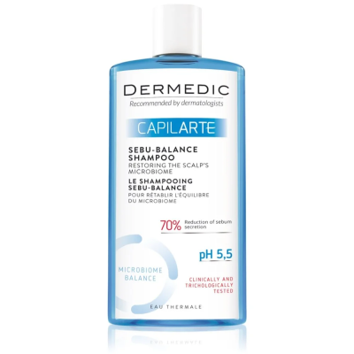Dermedic CAPILARTE Шампунь Sebu-Balance восстанавливающий микробиом кожи головы 300мл №1