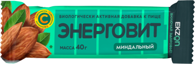 Энерговит миндальный БАД плитка 40г №1