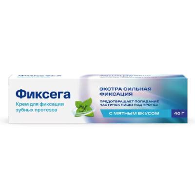 Крем для фиксации зубных протезов Фиксега с мятным вкусом 40г  упаковка №1