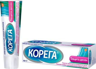 Крем для фиксации зубных протезов Corega Gum Protection (Защита десен) 40г №1