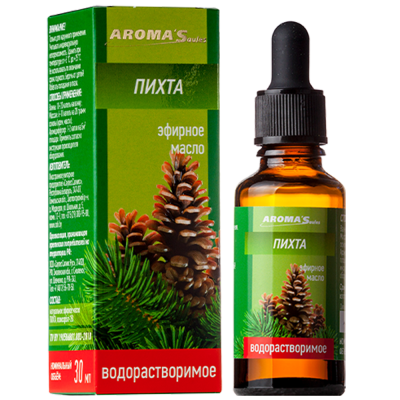 Масло эфирное водорастворимое пихта 30мл №1