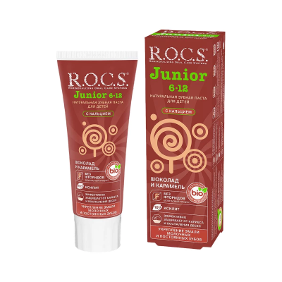 R.O.C.S. Паста зубная  Junior Шоколад и карамель для детей 6-12 лет 74г упаковка №1