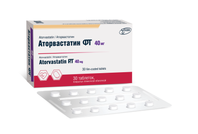 Аторвастатин ФТ таблетки п/о 40мг упаковка №30