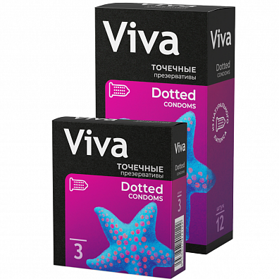 Презервативы Viva точечные №3