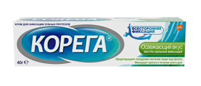Крем для фиксации зубных протезов Corega Fresh (Освежающий вкус) 40г №1