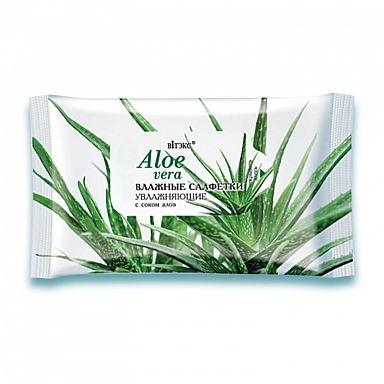 Витэкс ALOE VERA Влажные салфетки Увлажняющие с соком Алоэ №15