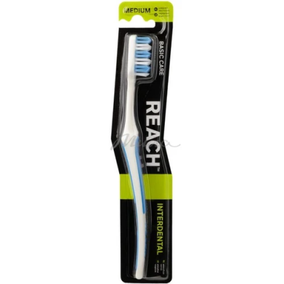 Зубная щетка Reach Interdental "Межзубная чистка"средней жесткости упаковка №1