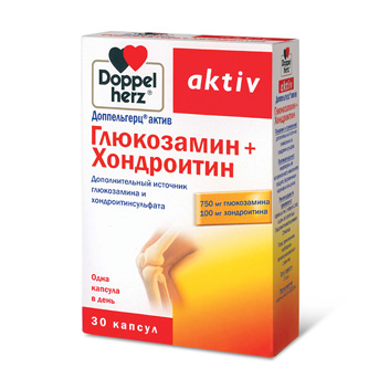 Доппельгерц актив БАД капсулы  Глюкозамин+Хондроитин 1,232г упаковка №30