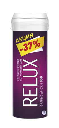 Ватные диски  Relux упаковка №100