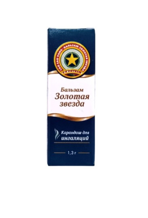 Бальзам "Золотая звезда" карандаш для ингаляций 1,3г тюбик №1