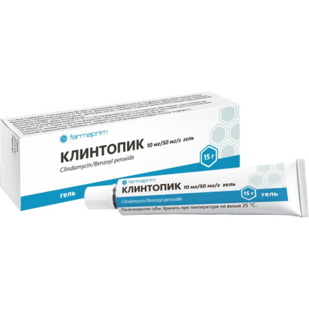 Клинтопик гель для наруж. прим. 10мг/г 50мг/г 15г туба №1