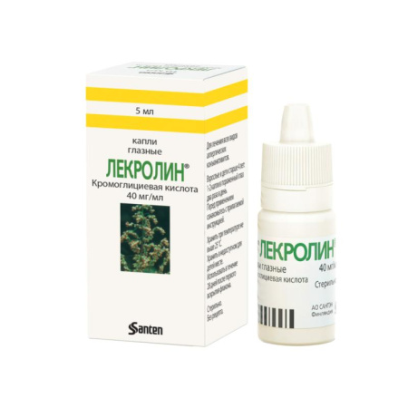 Лекролин глазные капли 40мг/мл 5мл флакон-капельница №1