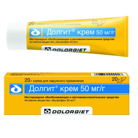 Долгит крем для наруж. прим. 50мг/г 20г туба №1